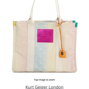 NWT Kurt Geiger Metallic Zippered  Tote